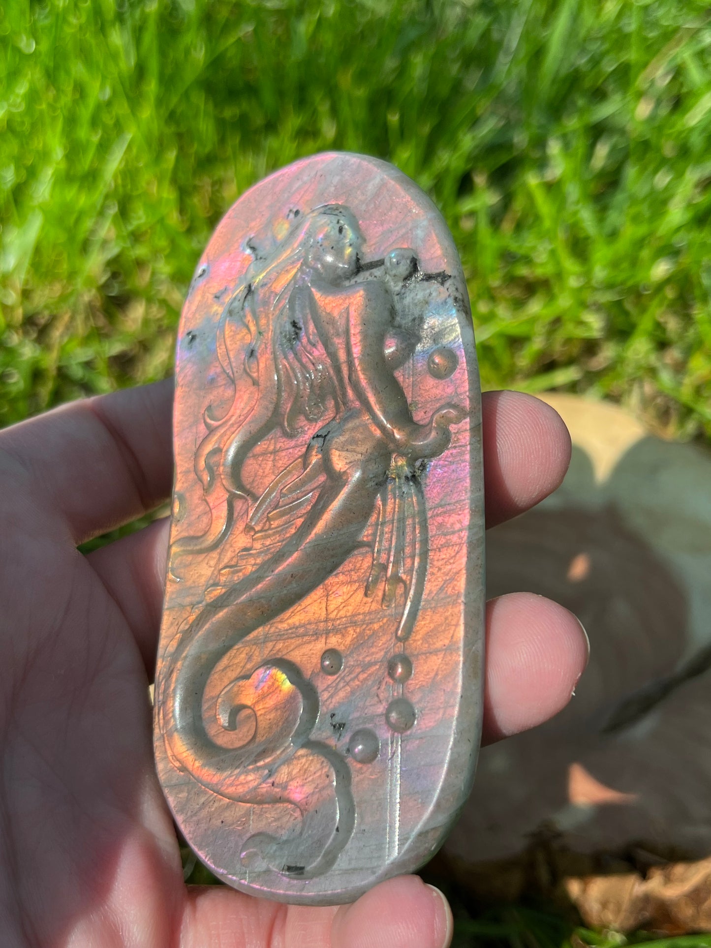 Labradorite Mermaid Carving