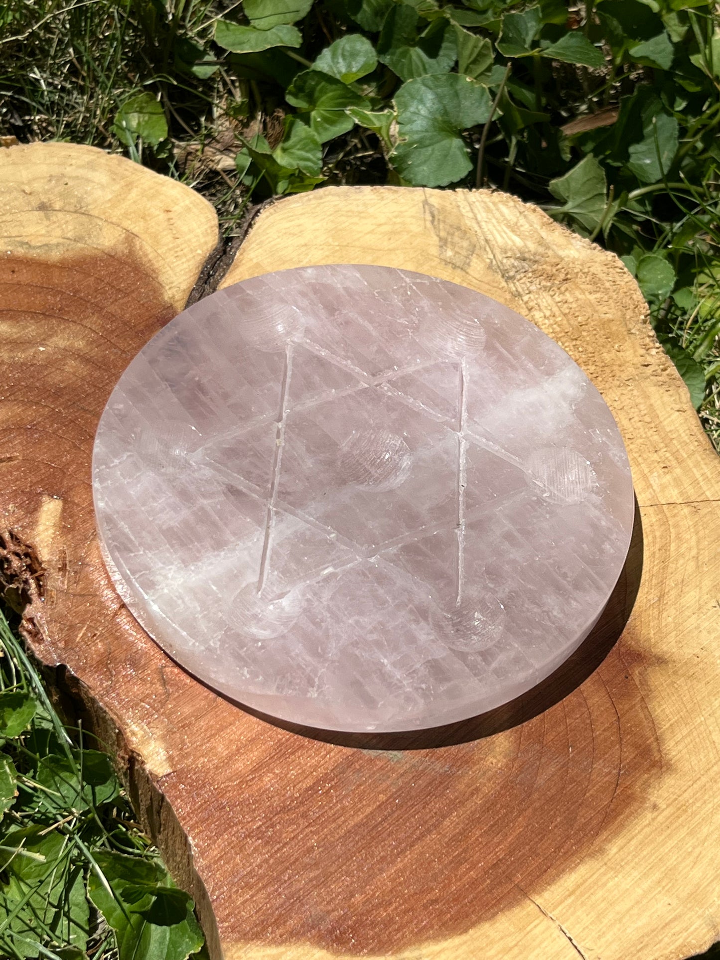 Rose Quartz Sphere Plate