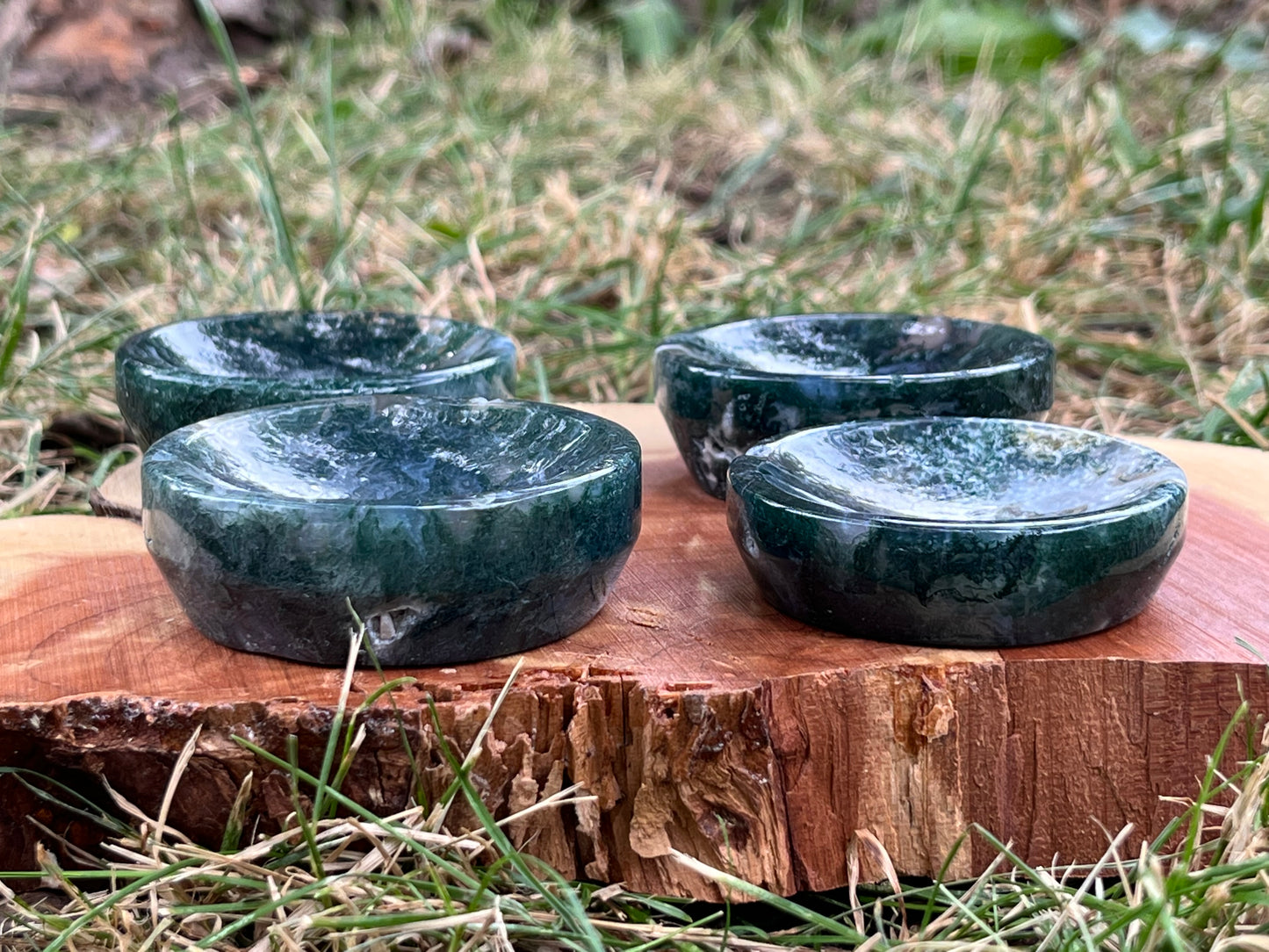 Moss Agate Trinket Bowls