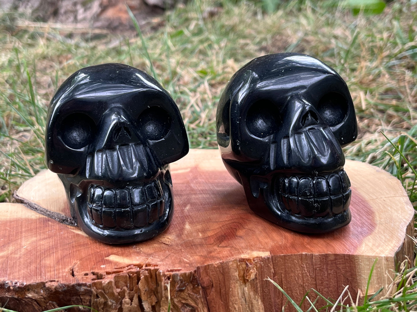 Black Obsidian Skull - Large