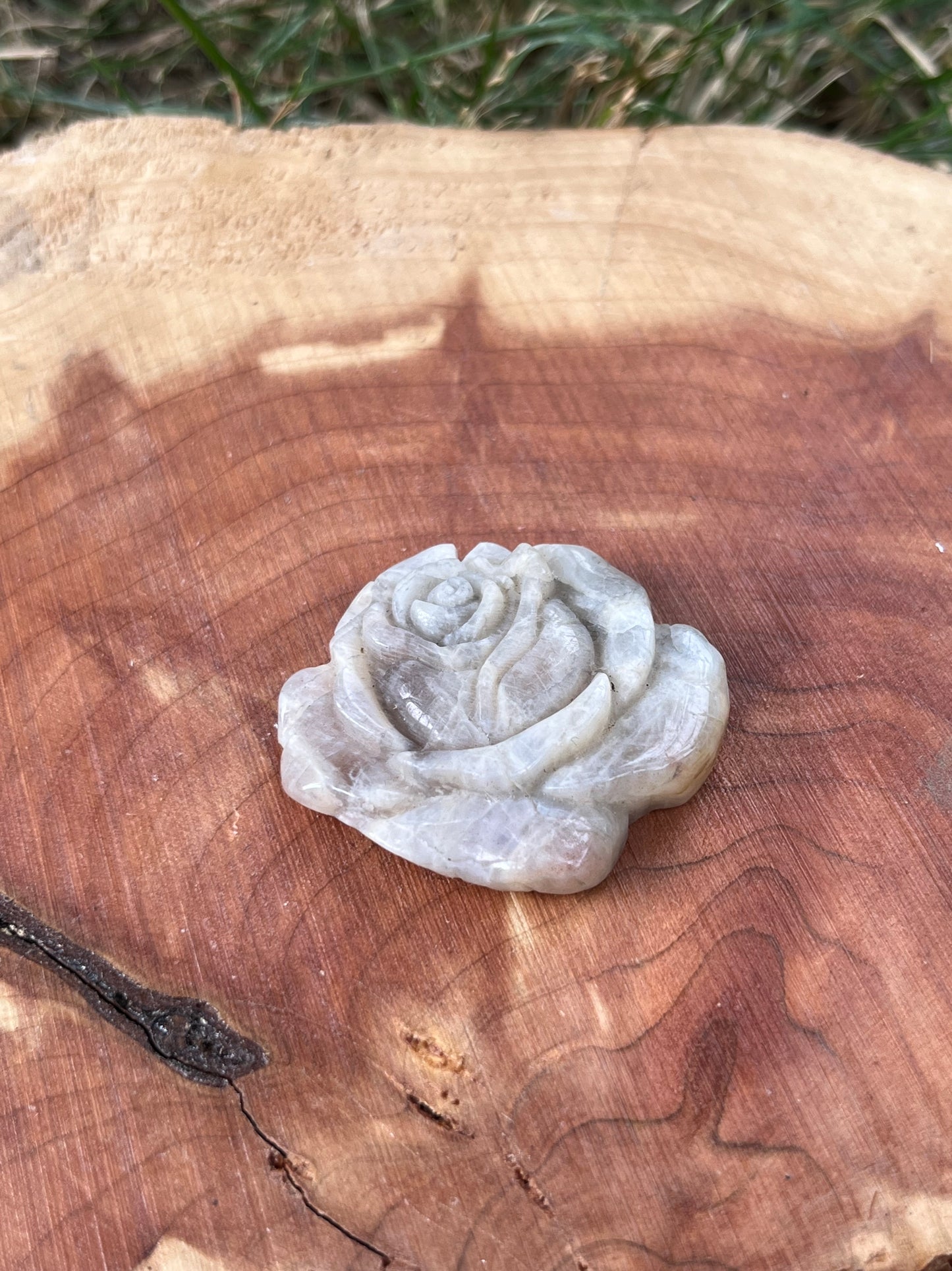 Moonstone Flower Carving