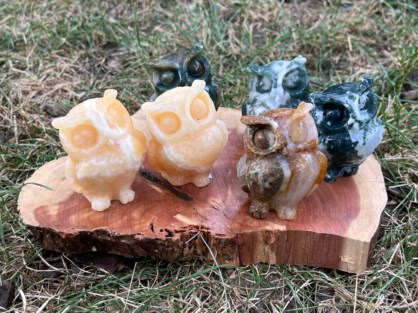 Owl Crystal Carving
